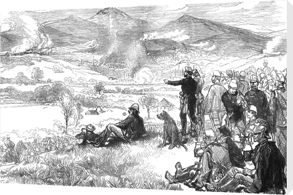 SARAJEVO: BOMBING, 1878. The bombardment of Sarajevo, Bosnia and Herzegovina, by Austro-Hungarian forces in August 1878. Wood engraving from a contemporary English newspaper