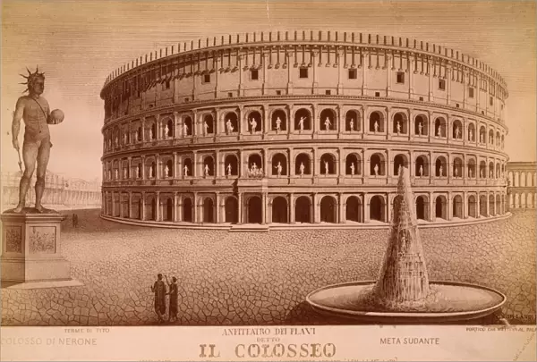 ROME: COLOSSEUM. The Colosseum at Rome: copper engraving, Italian, 17th century