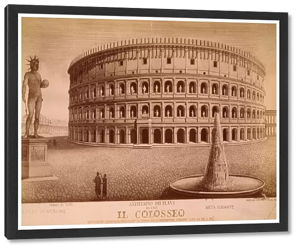 ROME: COLOSSEUM. The Colosseum at Rome: copper engraving, Italian, 17th century