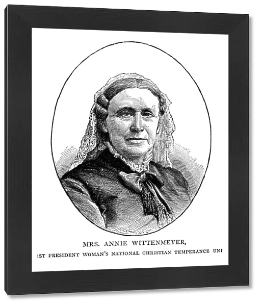 ANNIE TURNER WITTENMYER (1827-1900). American social reformer. Wood engraving, late 19th century