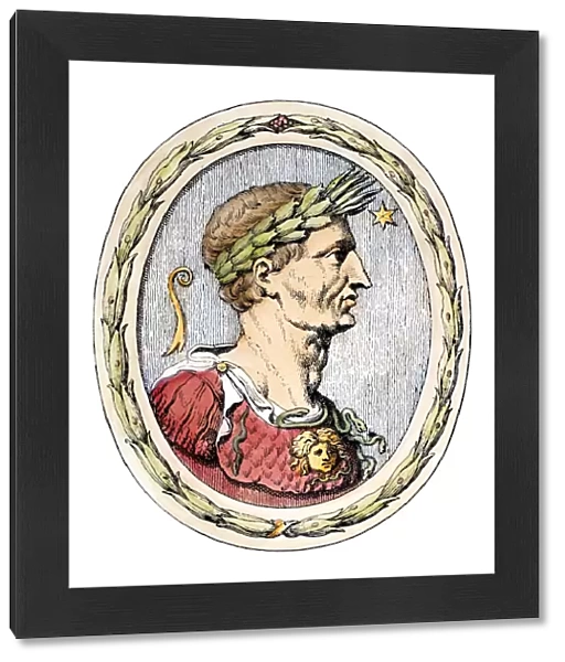 JULIUS CAESAR (100-44 B. C. ). Roman general and statesman. Line engraving