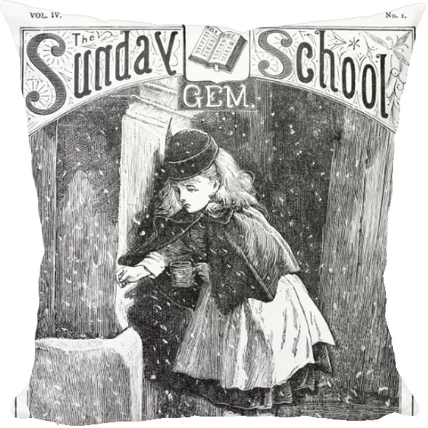 CHRISTIAN PERIODICAL. Title page of an issue of the Sunday School Gem, an American Christian reader for children, c1870