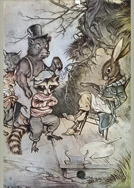 HARRIS: UNCLE REMUS, 1917. Brer Rabbit, Brer Coon and Brer Bear. Illustration by Milo Winter from a 1917 edition of the African American folktale by Joel Chandler Harris