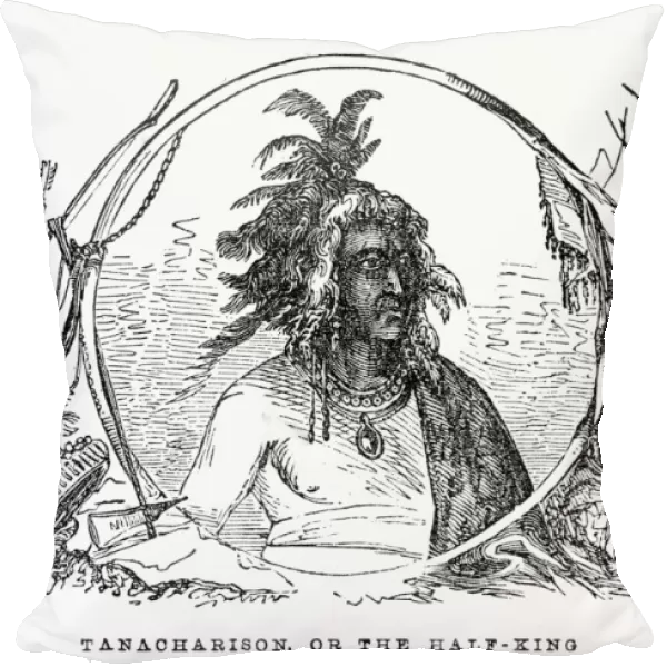 TANACHARISON (c1700-1754). Native American leader. Also known as The Half-King. Line engraving, c1853