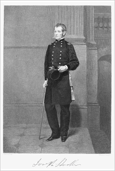 JOSEPH HOOKER (1814-1879). American Union General. Line and stipple engraving, 19th century