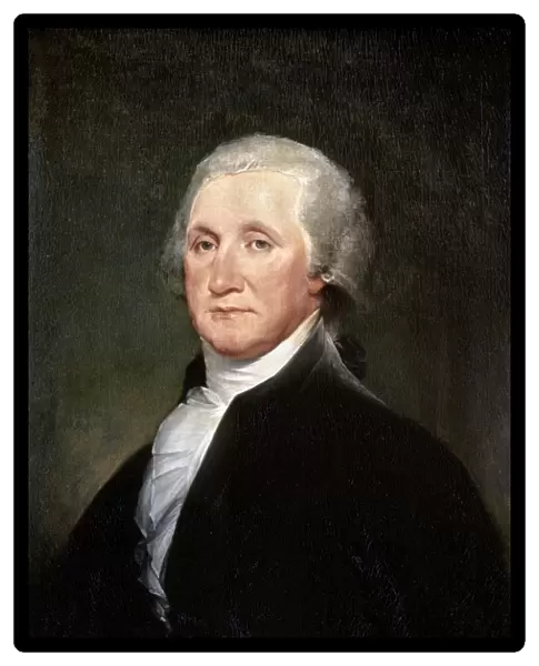(1732-1799). First President of the United States. Painting by John Trumbull, 1793