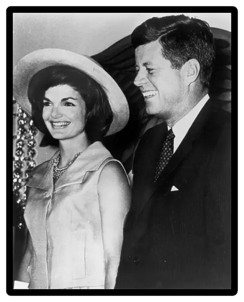 35th President of the United States. With his wife Jacqueline Bouvier Kennedy (1929-1994)