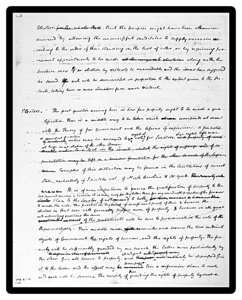 James Madisons observations on drafting a Constitution for Virginia in 1776; Madison wrote these notes at the behest of John Brown of Kentucky, October 1788
