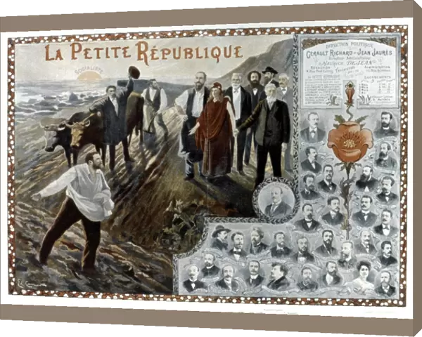 Poster for the French socialist newspaper La Petite Republique, urging union among unions