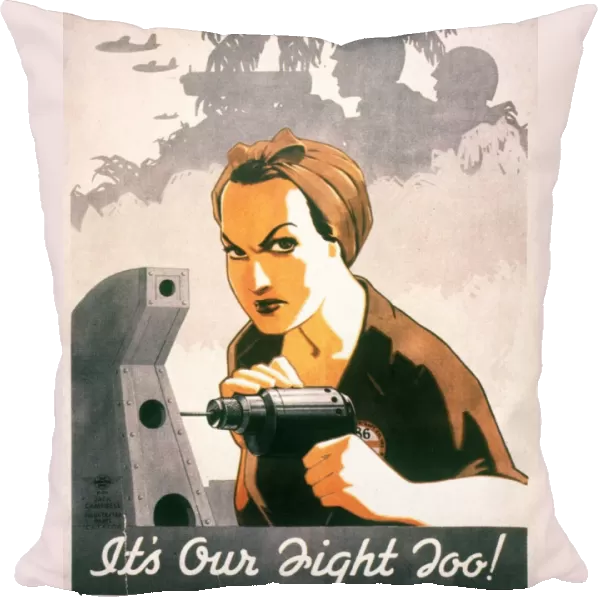 Its Our Fight, Too! : American World War II recruitment poster for women workers
