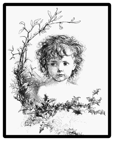 Christ Child (Christkindchen). Line engraving after a drawing by Thomas Nast