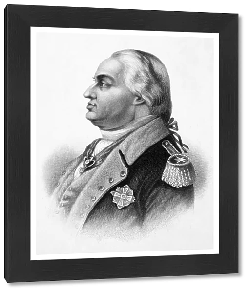 (1730-1794). American (Prussian-born) army officer. Steel engraving, 19th century