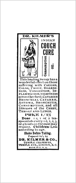 English advertisement, c1900, for an American cough syrup