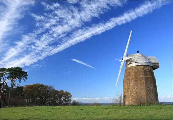 Tysoe. Stone Windmill above the Warwickshire Village of Tysoe