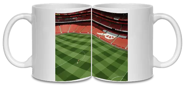 First Look: Arsenal's Newly Marked Emirates Stadium Pitch, July 29, 2014