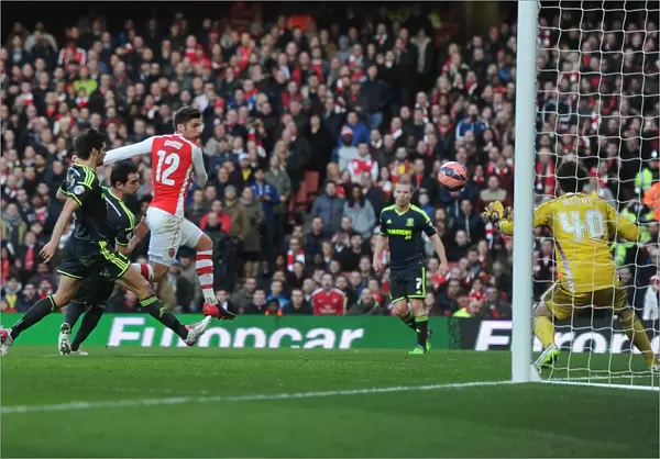 Arsenal's Olivier Giroud Scores Second Goal Against Middlesbrough in FA Cup Fifth Round