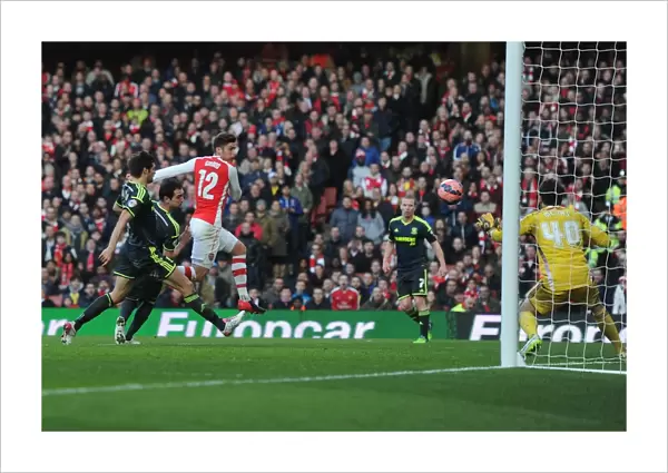 Arsenal's Olivier Giroud Scores Second Goal Against Middlesbrough in FA Cup Fifth Round