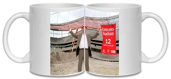 Arsene Wenger the Arsenal Manager. Emirates Stadium Topping Out Ceremony