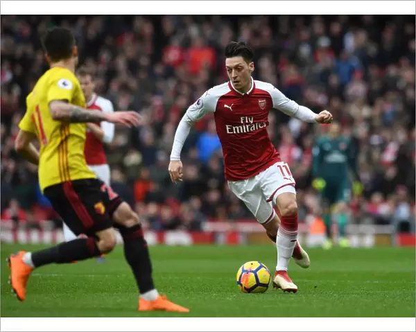 Mesut Ozil: In Action for Arsenal Against Watford, Premier League 2017-18