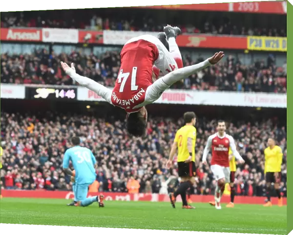 Arsenal's Aubameyang Scores Second Goal vs. Watford (2017-18)