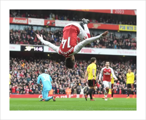 Arsenal's Aubameyang Scores Second Goal vs. Watford (2017-18)