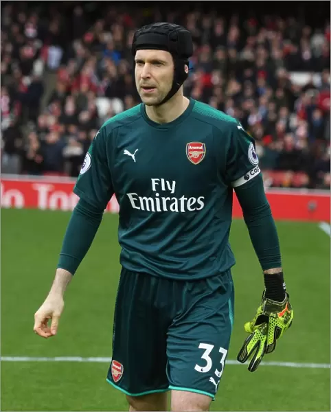 Petr Cech - Arsenal Football Club: Focused Before Arsenal v Watford, Premier League 2017-18