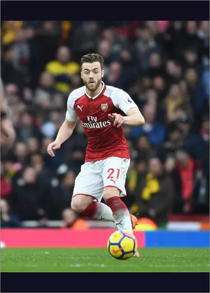 Calum Chambers in Action: Arsenal vs. Watford, Premier League 2017-18