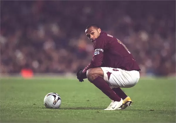 Thierry Henry in Action: Arsenal vs. Wigan Athletic in Carling League Cup Semifinal, 2005