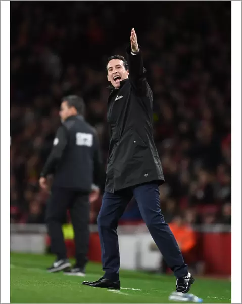 Unai Emery Focuses on Arsenal during Huddersfield Town Match, Premier League 2018-19