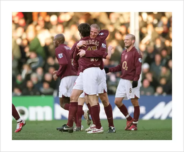 Cesc Fabregas's Double Celebration: Arsenal's Dominant 4-0 Win Over Fulham, FA Premiership, 2006