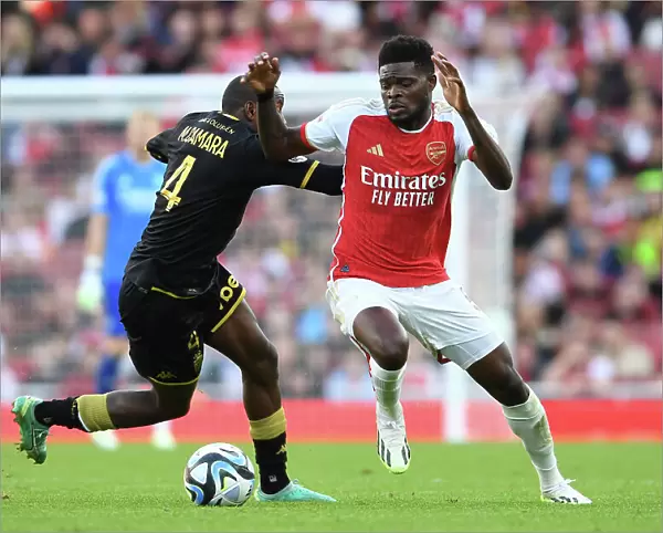Arsenal vs AS Monaco: Thomas Partey Clashes with Mohamed Camara at the Emirates Cup, 2023-24