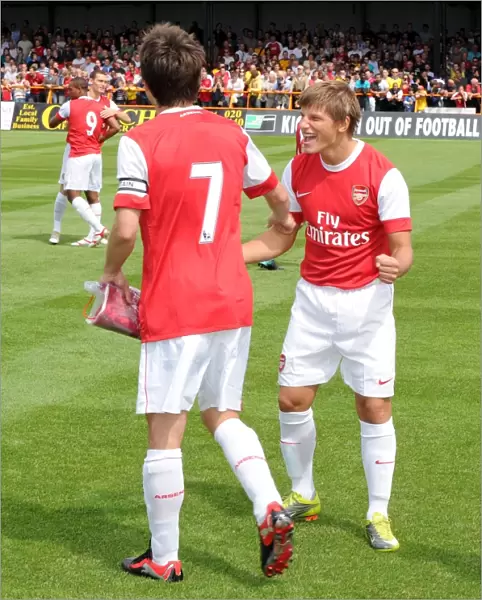 Andrey Arshavin and Tomas Rosicky (Arsenal). Barnet 0: 4 Arsenal, Pre season friendly