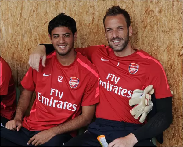 Carlos Vela and Manuel Almunia (Arsenal). Arsenal Training Camp, Bad Waltersdorf