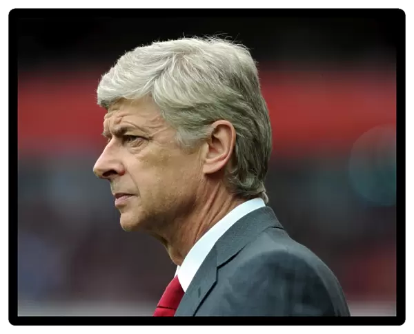Arsene Wenger the Arsenal Manager. Arsenal 1: 0 Manchester City. BArclays Premier League