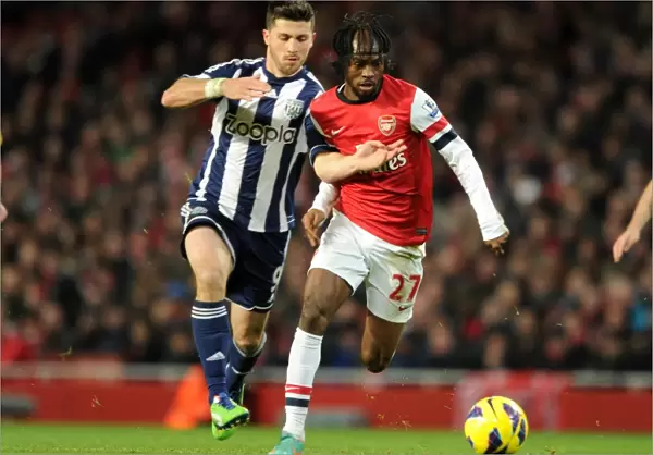 Arsenal's Gervinho Fouled by Shane Long in 2012-13 Premier League Clash