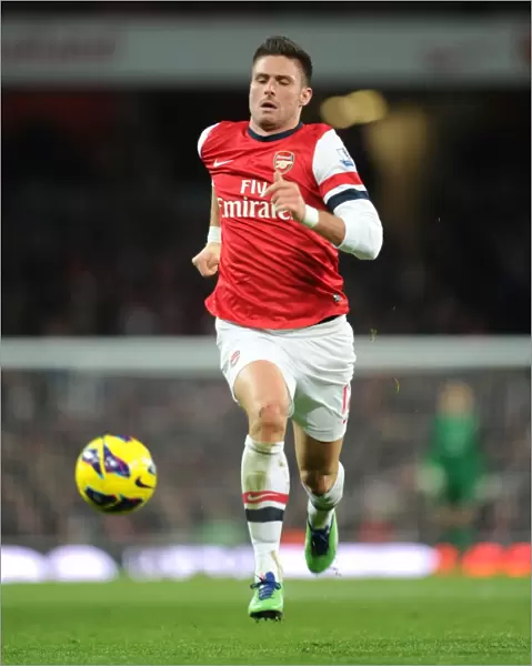Olivier Giroud in Action for Arsenal against West Bromwich Albion (2012-13)