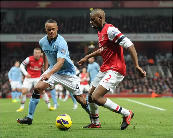 Abou Diaby (Arsenal) Vincent Kompany (Man City). Arsenal 0: 2 Manchester City. Barclays