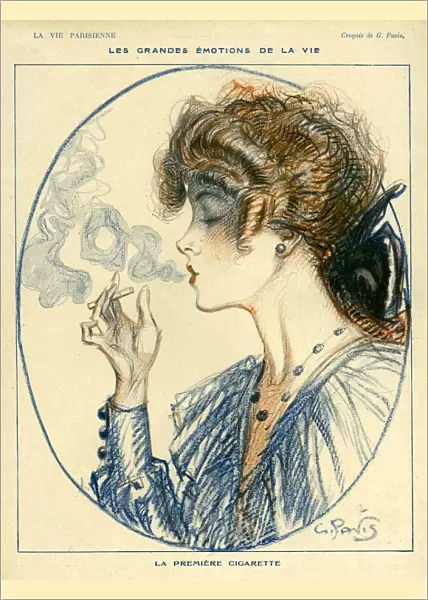 La Vie Parisienne 1918 1910s France Georges Pavis illustrations womens portraits woman