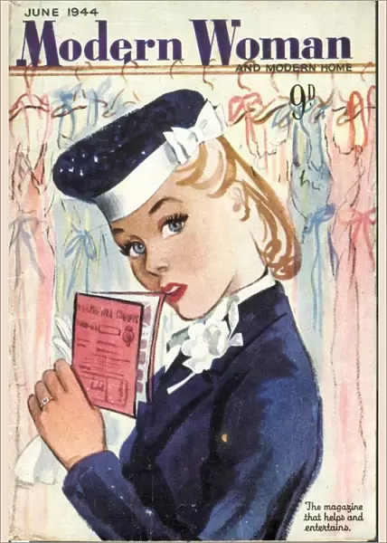 Modern Woman 1944 1940s UK womens ration book rationing portraits magazines