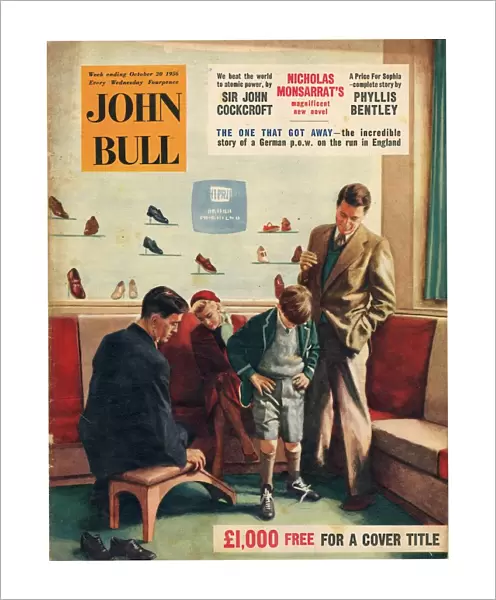 John Bull 1956 1950s UK shoes shopping magazines family