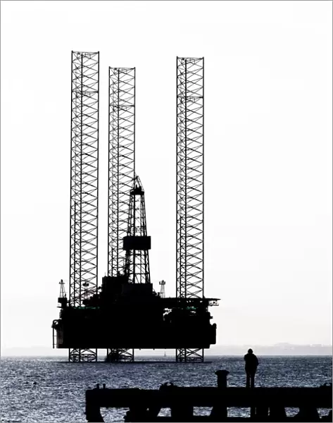 An oil rig at Cromarty, Scotland