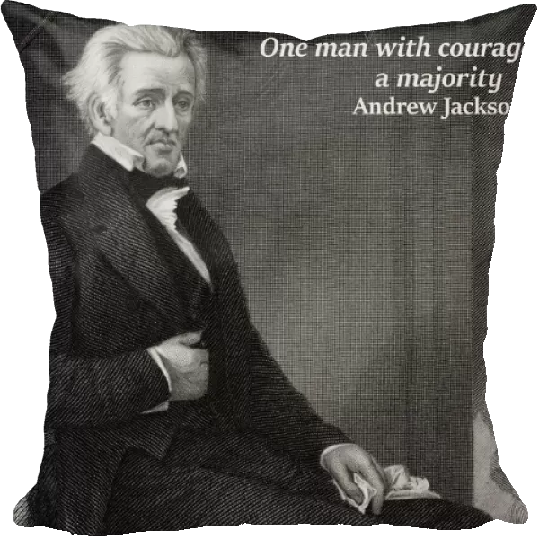 Andrew Jackson 1767 to 1845. 7th President of the United States. From painting by Alonzo Chappel