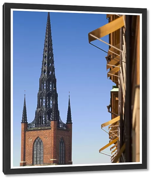 Extraordinary cast iron spire of the Riddarsholm Church in Stockholm