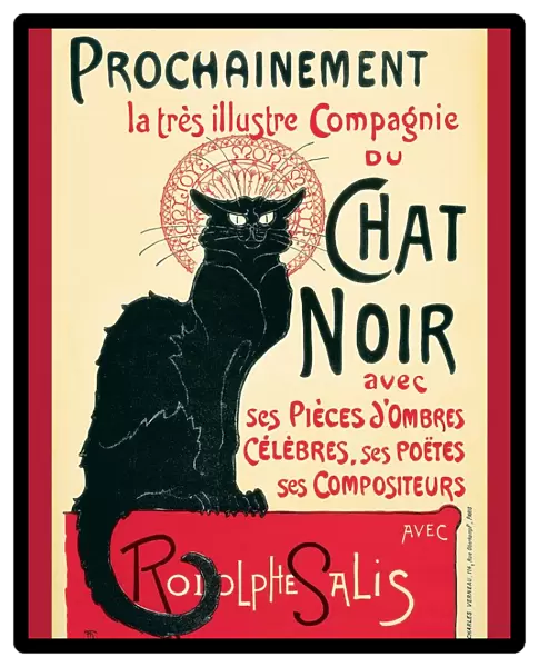 France: Poster for Le Chat Noir, Paris, by Theophile Steinlen, 1896