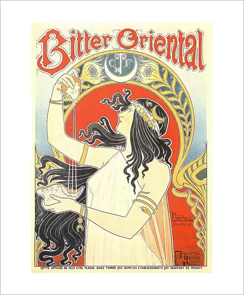 Belgium: Bitter Oriental'Art Nouveau advertising poster, Henri Privat-Livemont, 1897