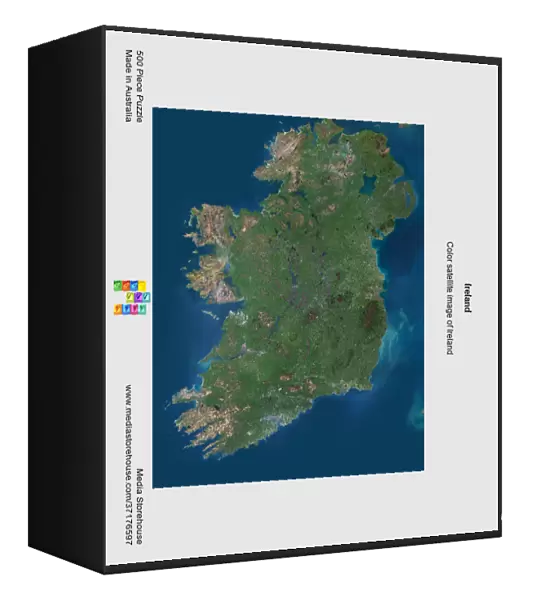 Ireland. Color satellite image of Ireland