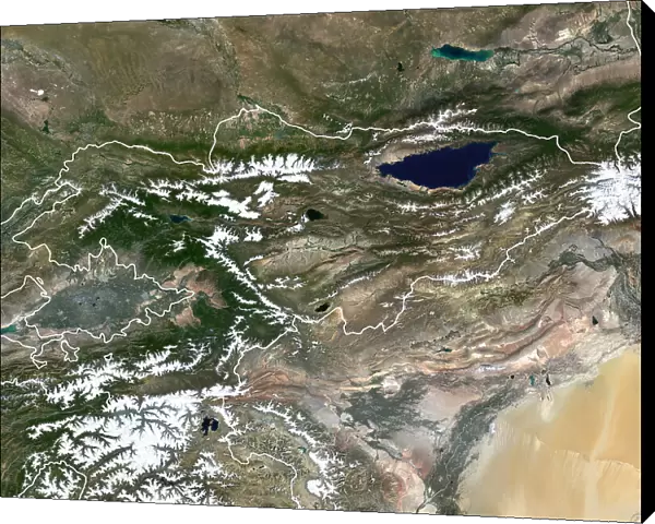 Kyrgyzstan with borders