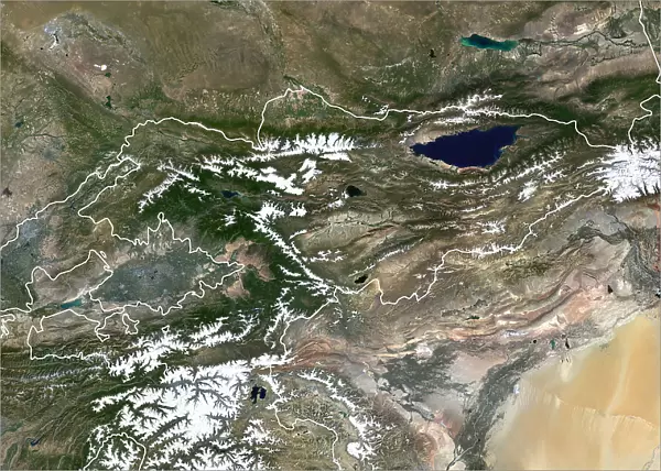Kyrgyzstan with borders