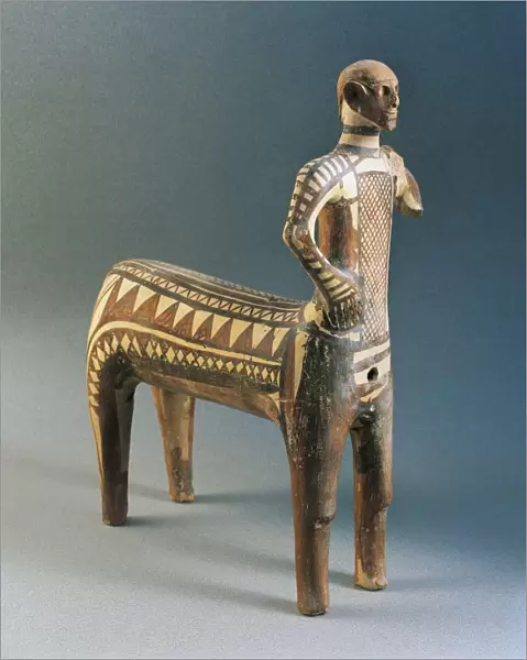 Painted terracotta Lefkandi Centaur, from the necropolis of Toumba (1100-825 B. C. )