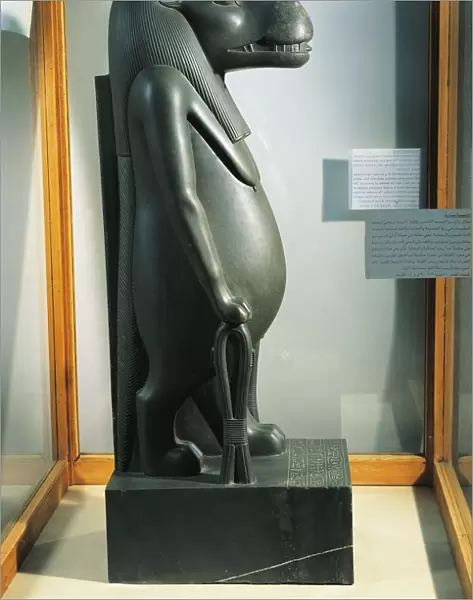 Schist statue of goddess Tueris, from chapel of Osiris Nebdjet at Karnak